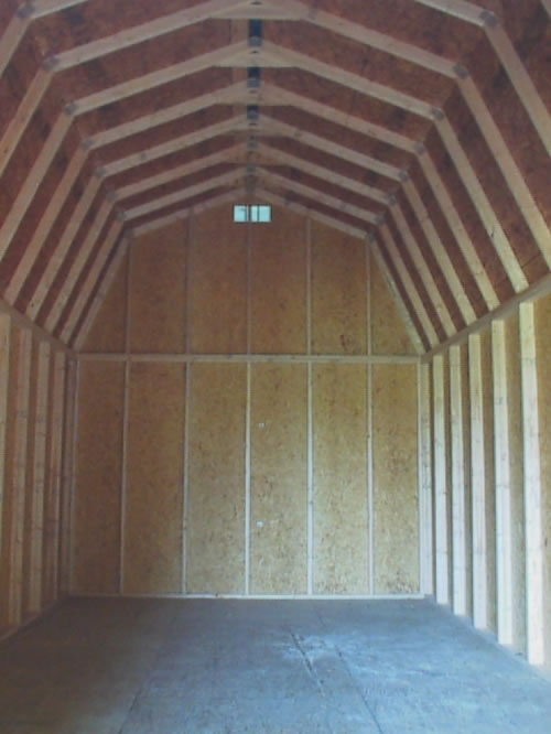 12' Wide Barn With 8' Sidewalls